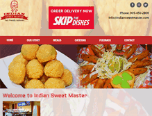 Tablet Screenshot of indiansweetmaster.com
